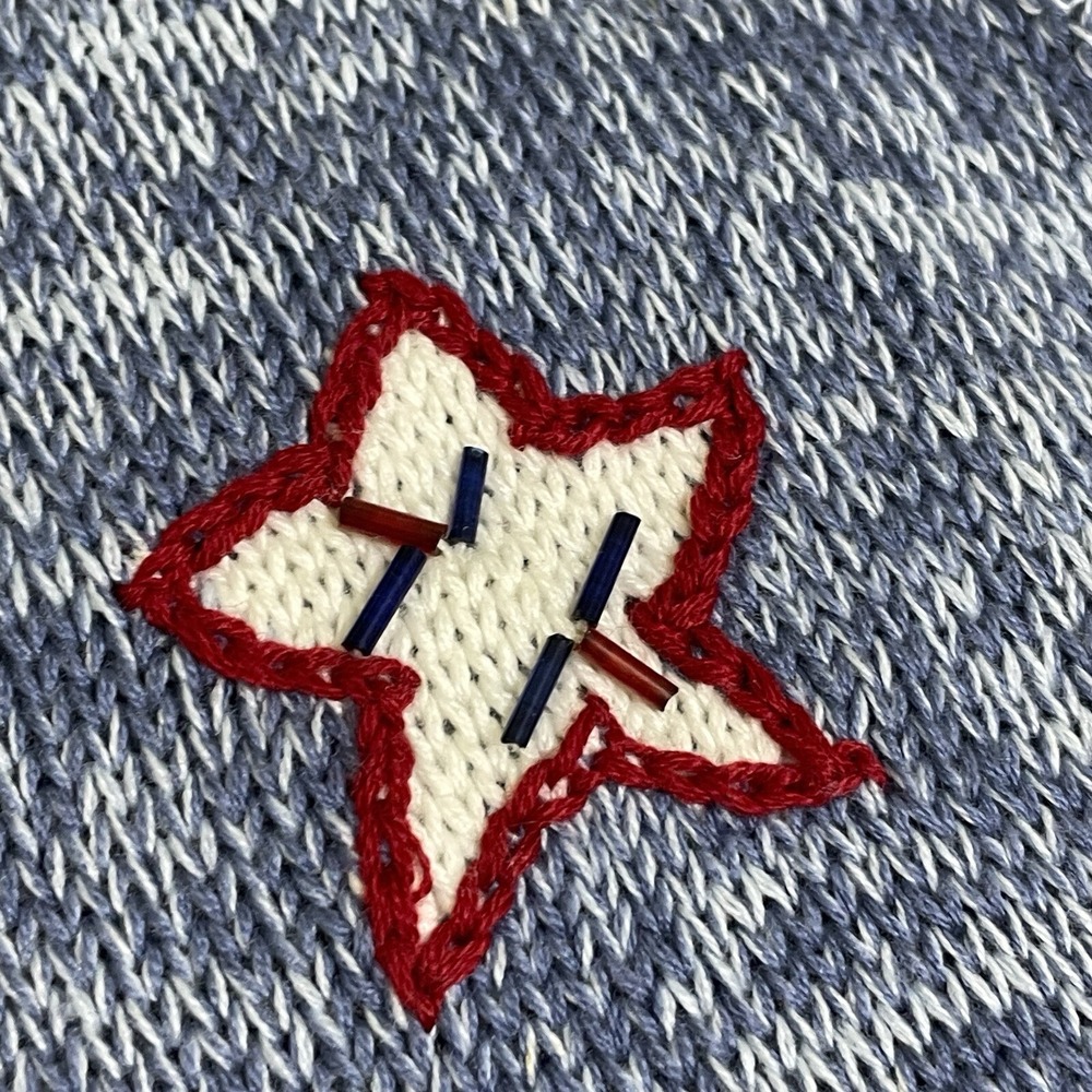 Vintage Women's Vest  Patriotic Button Down‎ Sweater Vest Embroidered Top 90s - Picture 4 of 16